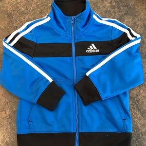 Blue, black, and white adidas baby sweatshirt. Size 18 months.